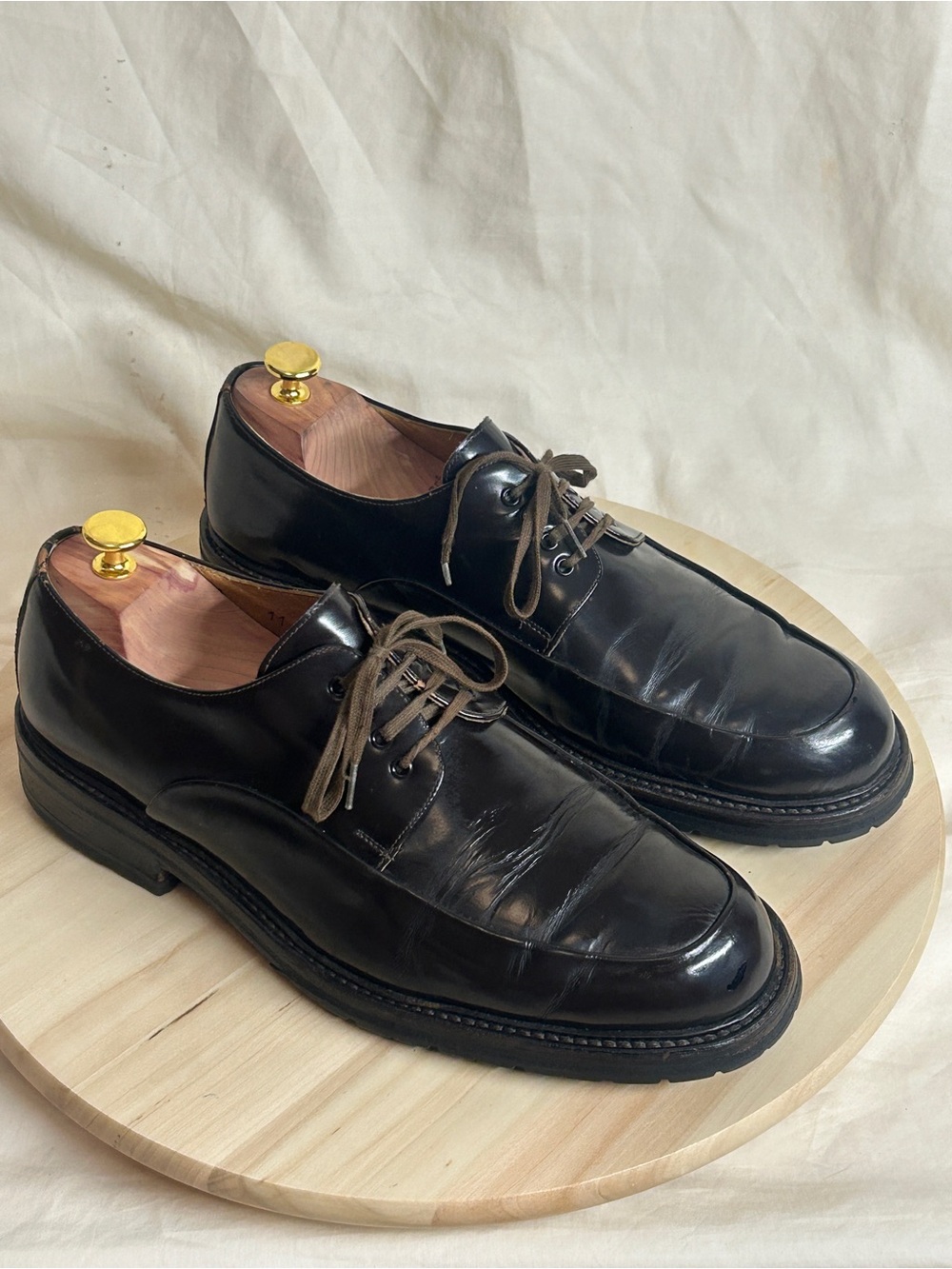 To Boot New York Adam Derrick Black Leather Lace-Up Derby Round Toe 11
